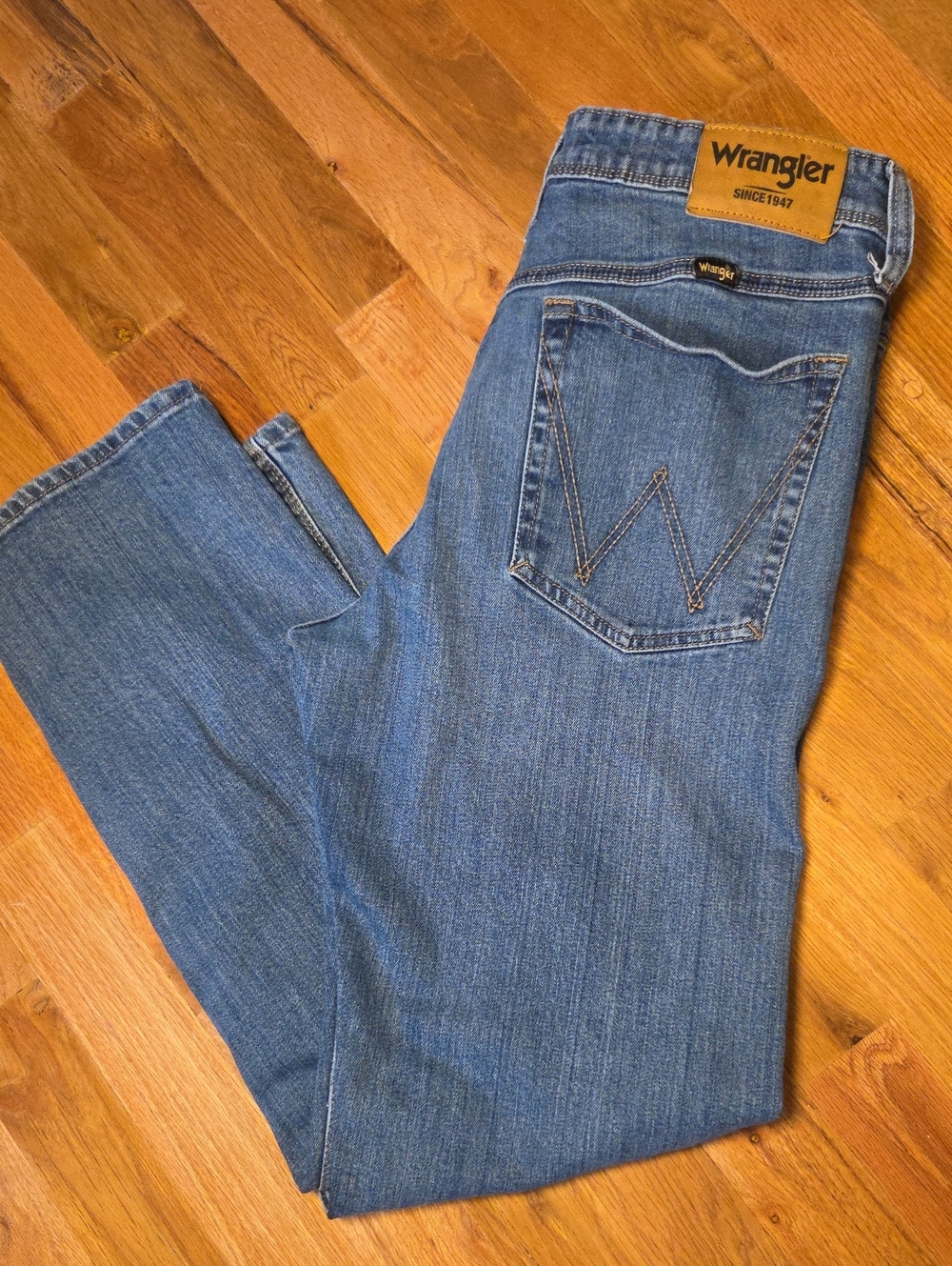 Wrangler Blue Straight-Leg Denim Jeans 32x29